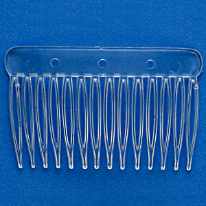 Hair Comb, 70mm Hair Comb with 3 holes in Clear Plastic – Beazu